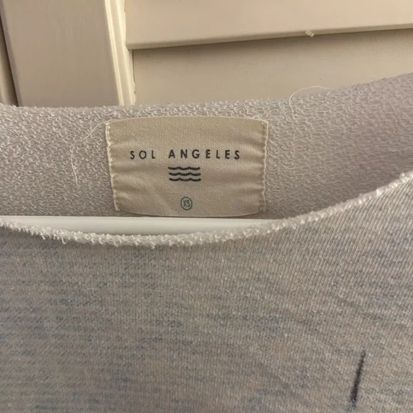 Sol Angeles XS EUC Agave Blue Sweater Boatneck Winter/Fall - Picture 3 of 5